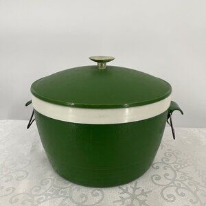 Sunburst Thermo-Ware Green & White Insulated Casserole Dish With Lid